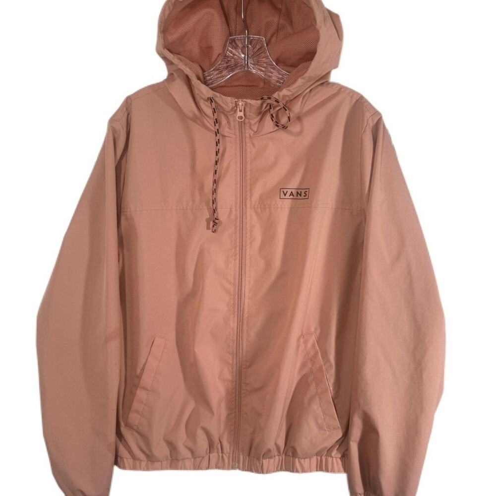 Vans Women's Medium  Pink Kastle Check Windbreaker Jacket